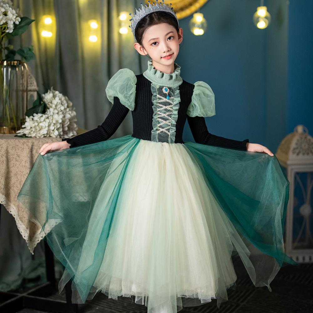 

Frozen Elsa & Anna Light Luxury Осень/Зима Юбка-пачка и платье-свитер: Стиль королевского двора