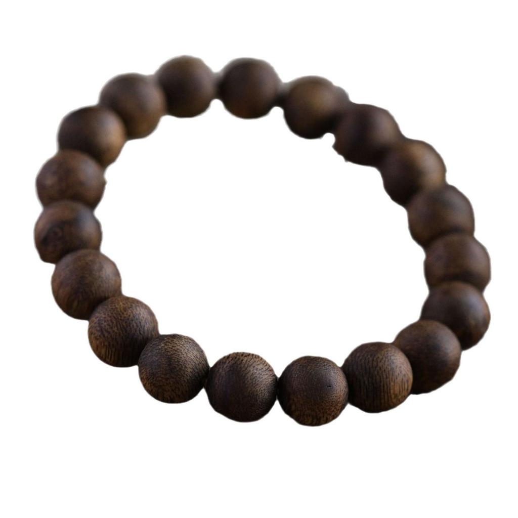 Hainan Yingge Green Qinan Agarwood Men's Bracelet - 108 Beads, Old Material, Plain Wengwan Buddhist Prayer Beads