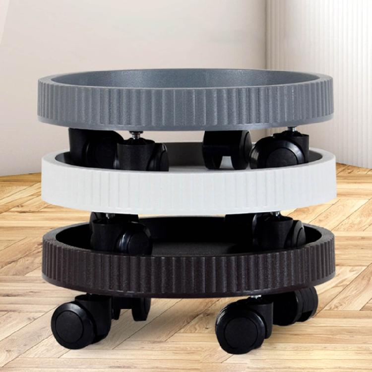 Stable Flower Pot Holder with Rollers for Yard Patio Durable Gardening Supplies