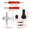 54Pcs Tire Valve Stem Installation Remover Repair Tools Kit Car Valve Core Puller