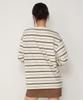 MUSINSA STANDARD WOMAN Women'S Multi-Stripe Oversized Long Sleeve T-Shirt [Cream/Beige]