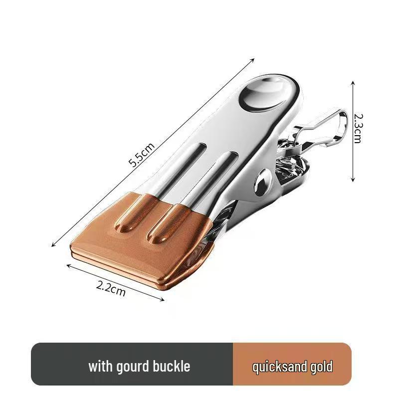Rustproof Stainless Steel Non-Marking Sock Clips for Dorm & Household Drying.