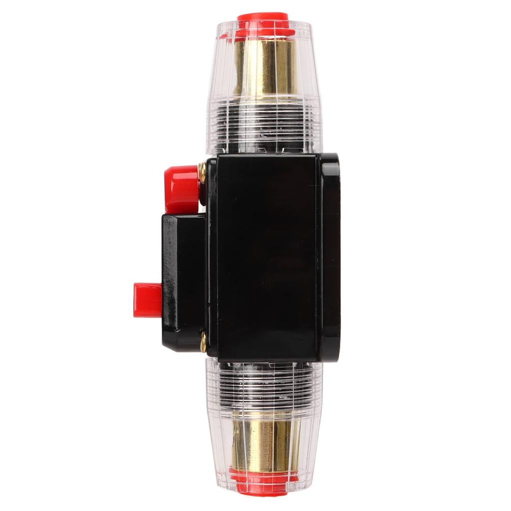 12 24V Inline Circuit Breaker, Lugs with Manual Reset Fuse Holder, Heat Shrink