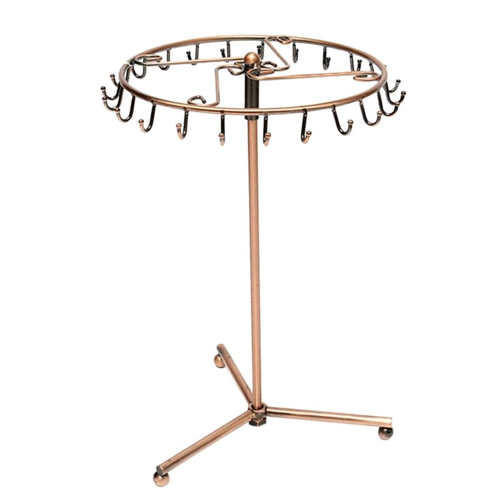 Metal Rotating Jewelry Stand 2Colors Earrings Display Rack New Jewelry Hanging Shelf  Home Goods