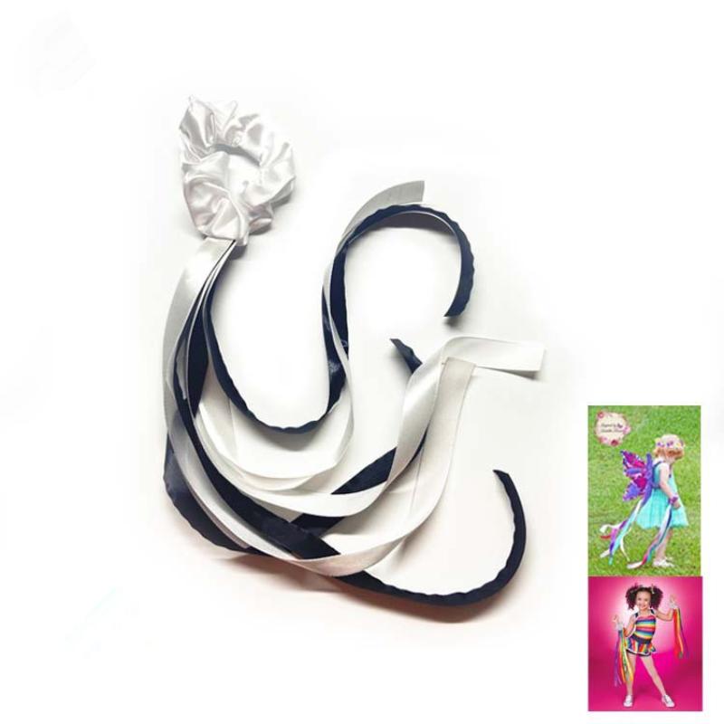 Dance Accessories Polyester Gymnastics Long Ribbon Elastic Rainbow Ribbon Headband Multicolor Wrist Straps Cheerleading
