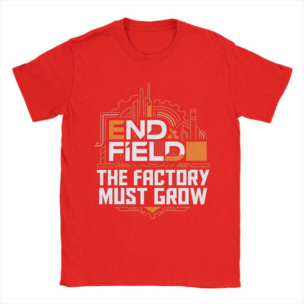 Arknights Endfield La Fabbrica Deve Crescere Meme Fabbrica Espansione Automazione Costruzione Infinita T-shirt 100% Cotone