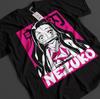 Anime Demon Slayer Nezuko Cute Portrait Graphic Black Tshirt Size S4XL