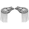 2Pcs Brooch Accessories Zinc Alloy Shoulder Board Tassel Decorations for Men Women Suits Stylish Chest Pin Jewelry