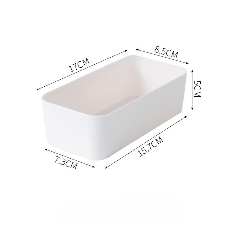 4PCS Drawer Organizers Set Clear Plastic Desk Dividers Bins Bedroom Dresser Office Storage Box for Makeup Jewelries Gadgets