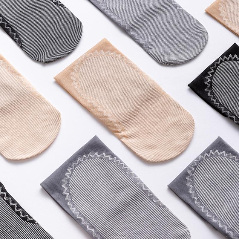 10 Pairs Women's Crystal Sheer Ankle Socks Anti Snags Comfortable Invisible Formal Ultra Thin Socks for Everyday Wear