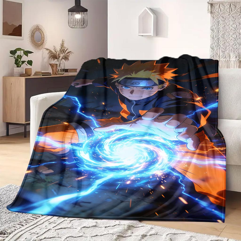 Naruto Anime Print Blanket Warm Comfortable Flannel Blanket Suitable for Bedrooms, Sofas, Beds, Chairs, Picnics, Travel