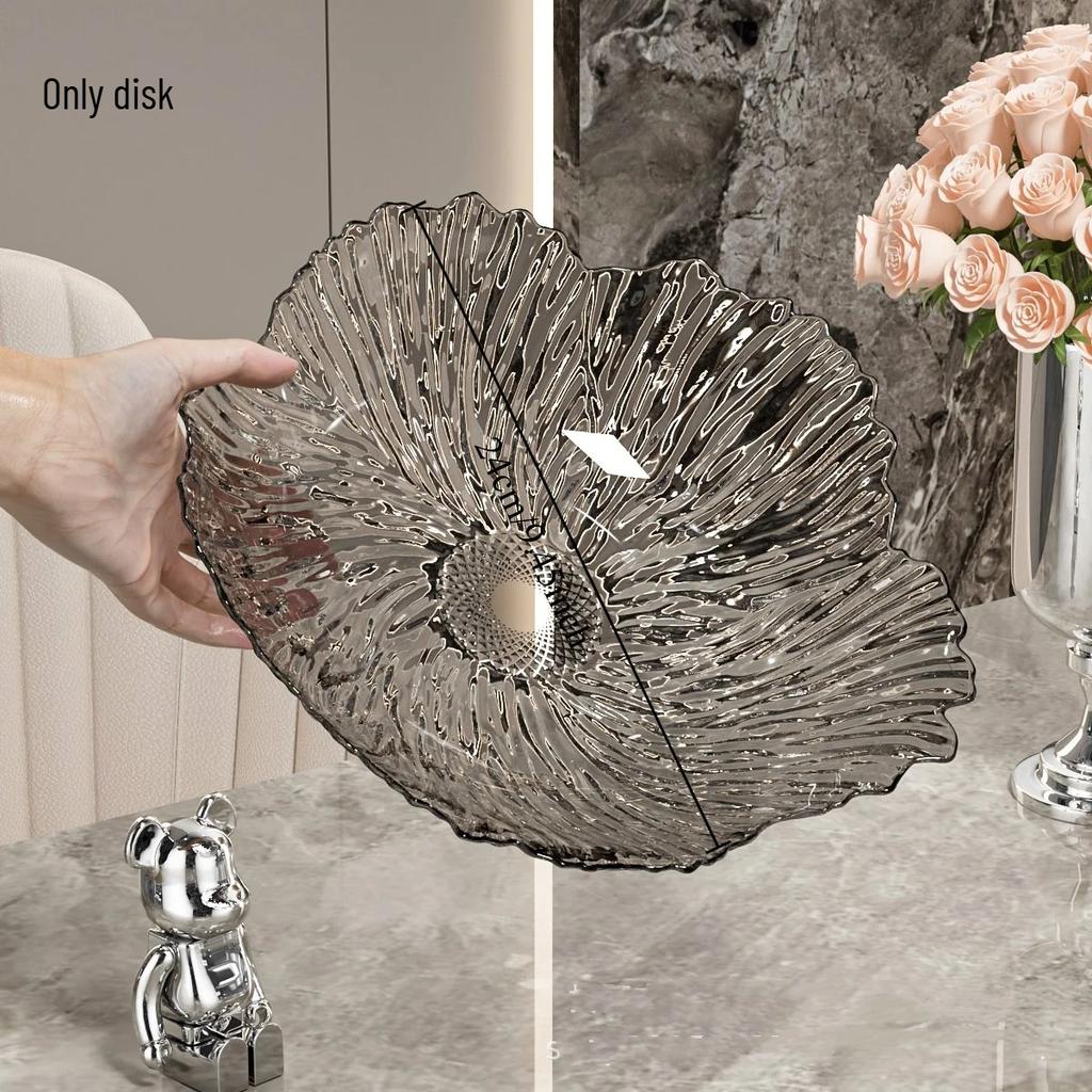 1pcs Light Luxury New Fruit Tray Home Living Room Snacks Large Capacity High Aesthetic Value Petal Placement Tray