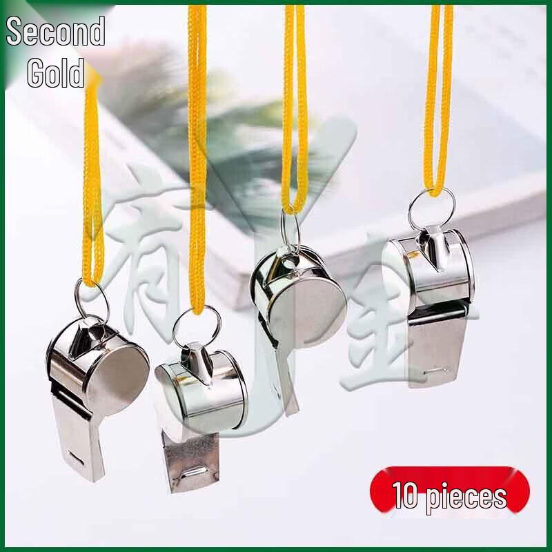 Stainless Steel Sports & Survival Whistles (10-Pack)