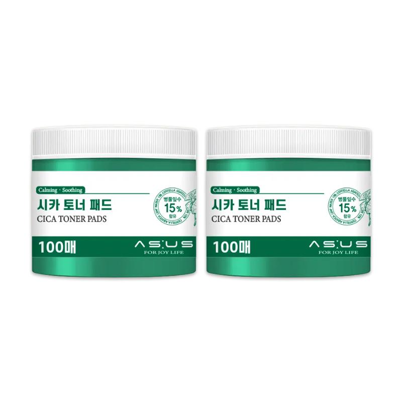 AS:US Toner Pad 100 Pads Cica Calming / Birch Cooling / Yuja Brightening (10 Options) - DAISO