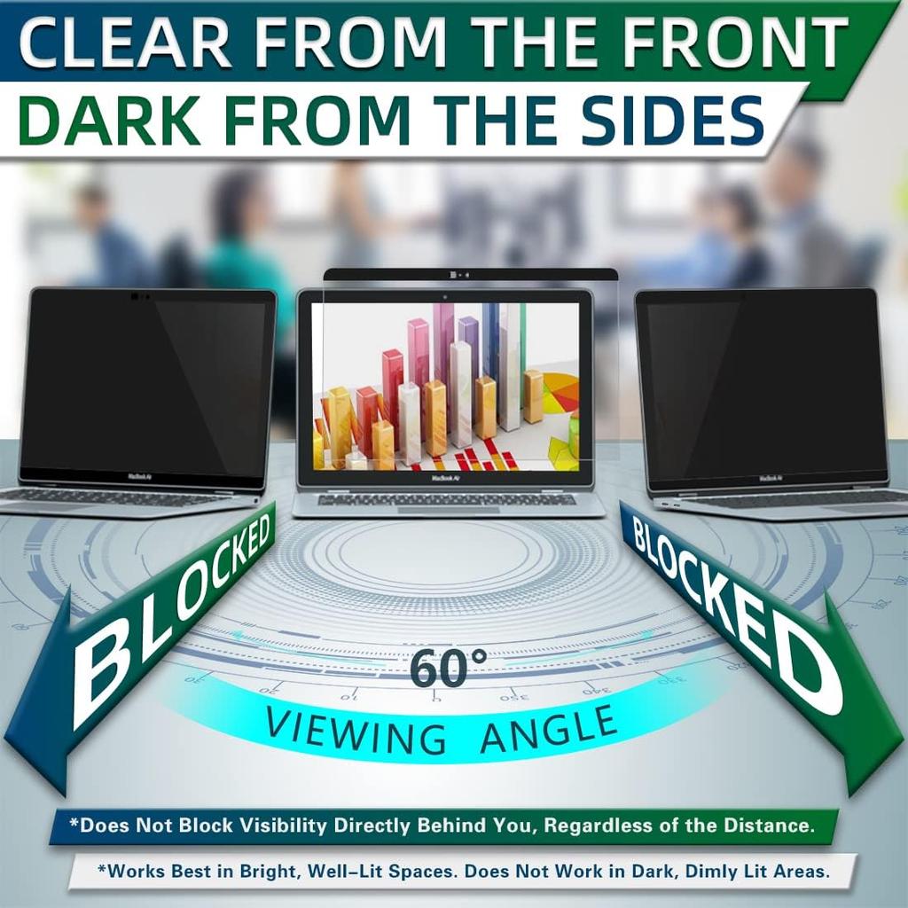 Magnetic Privacy Screen for MacBook Pro 13 Inch (2016-2022,M1/M2) & MacBook Air 13 Inch (2018-2021,M1) MacBook Pro 14" 15" 16"