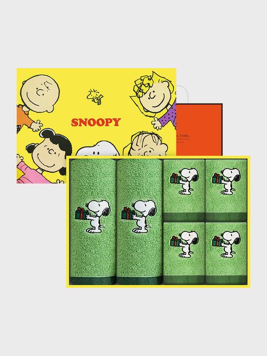 Набор полотенец Songwol Snoopy Love It Хлопок и кольцевая пряжа [ЗЕЛЕНЫЙ НАБОР] Snoopy Love It Cotton & Gori Mint Set