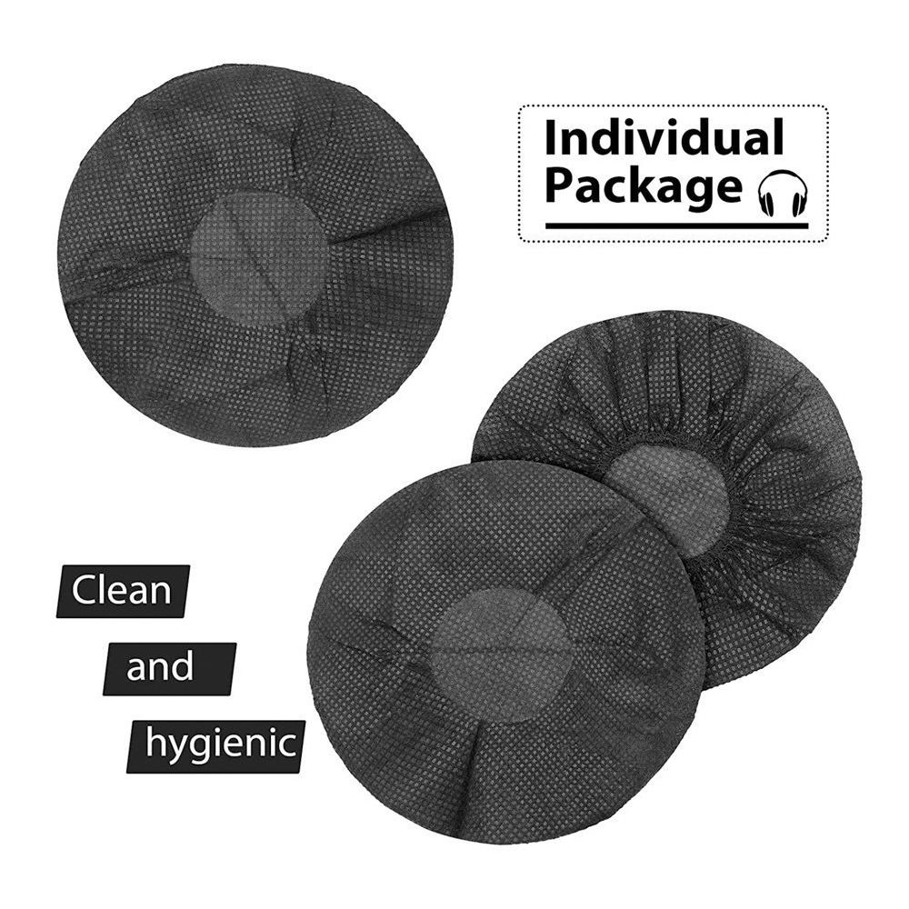 100pcs Disposable Non-Woven Headphone Ear Covers for Most Ear Headphones