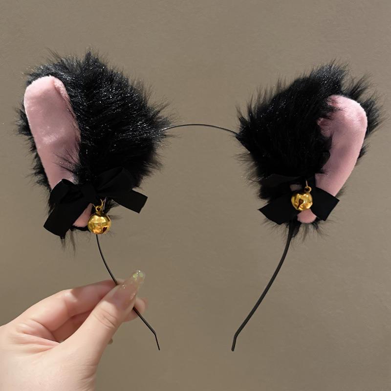 

Bell Headband Collar Cat Ear Lolita Hair Accessories for Women Cute and Personality 1set