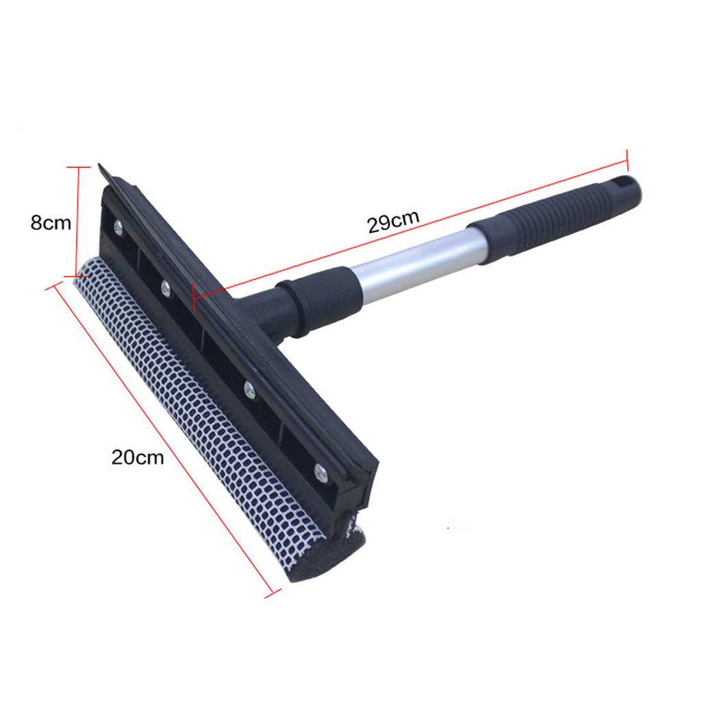 Extendable Rubber Window Cleaning Squeegee & Sponge for Windshield