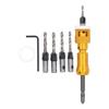 5 Pieces Countersink Drill Bits with Adjustable Depth Stop 82 Degree Screw Countersunk Drill Set for