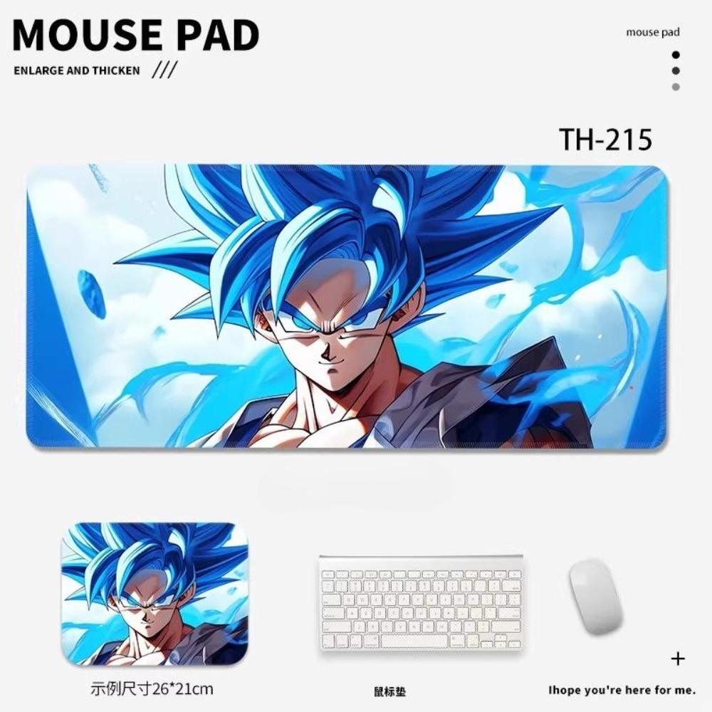 2D Cosplay Leather Mouse Pad Dragon Ball Anime E-sports Game Mouse Keyboard Table Pad Boys Advanced Non-slip Waterproof Mouse Pad