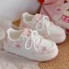 Pink platform bread shoes female stars 2025 autumn new chic niche design breathable sports little white shoes