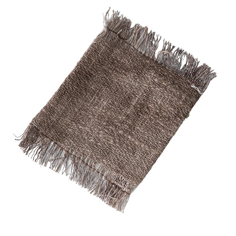 Retro old cloth beard edge hand-made coaster Zen tea cup holder thermal insulation coaster tea table anti-scalding mat tea