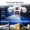 OKAM PRO Home Security Camera HD 20MP 10x Optical Zoom Triple-Screen Outdoor Camera Color Night Vision Motion Tracking IP CCTV