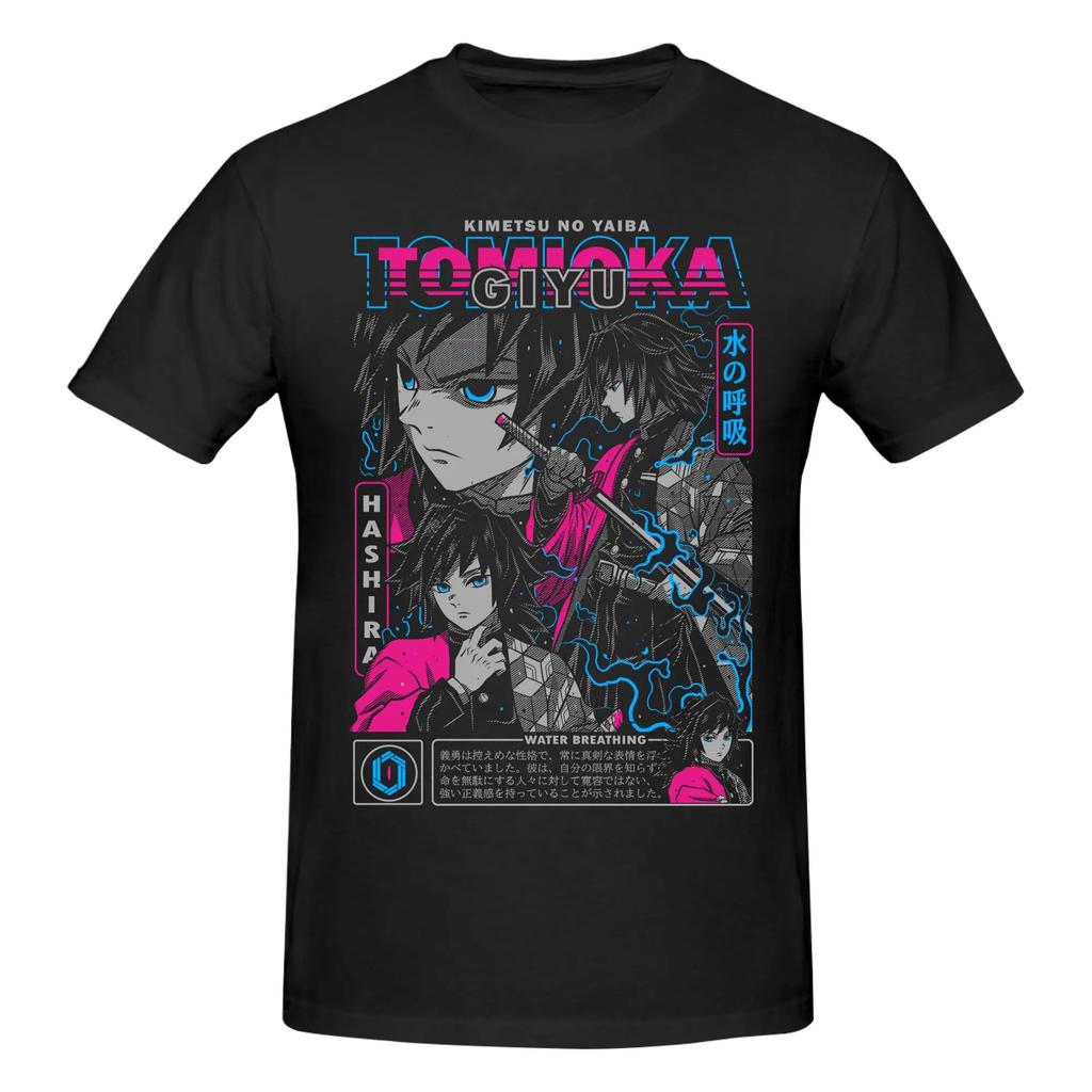 Demon Slayer T Shirts Cotton Tees Shirt Streetwear Round Neck Kokushibo Tokito Tshirt Casual Short Sleeve Clothing 2026 Summer