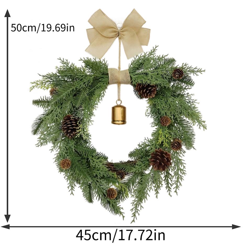 Retro Bell Hanging Ornament with Linen Rope - Wind Chime Home & Christmas Decoration.