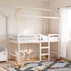 Roof for Children S Bed White 217x85.5x154 Cm Solid Pine Wood