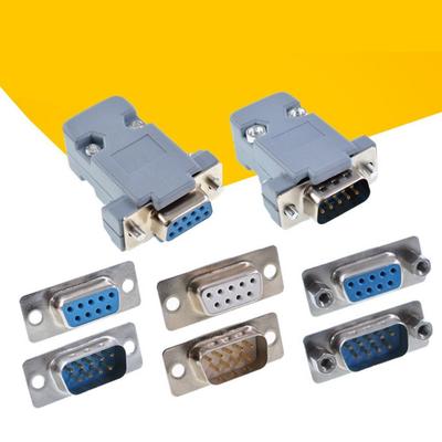 RS232 Serial DB9 D-sub Connectors Plug 485 COM Port Protective DB9 Adapter Connector With Plastic Shell Removable 9 Pin Jack