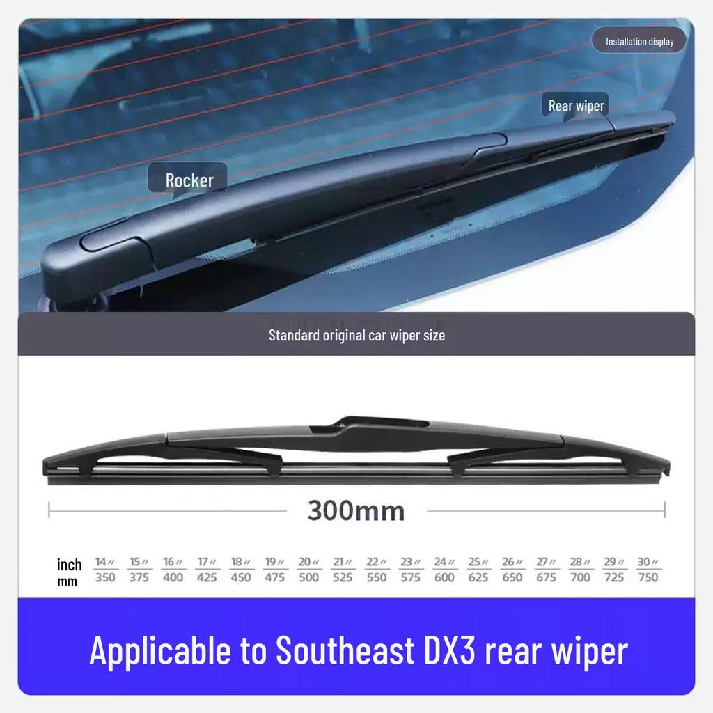 Dongnan DX3 Frameless Silent Wiper, 16-21 Models, 17-20 Rubber Strip
