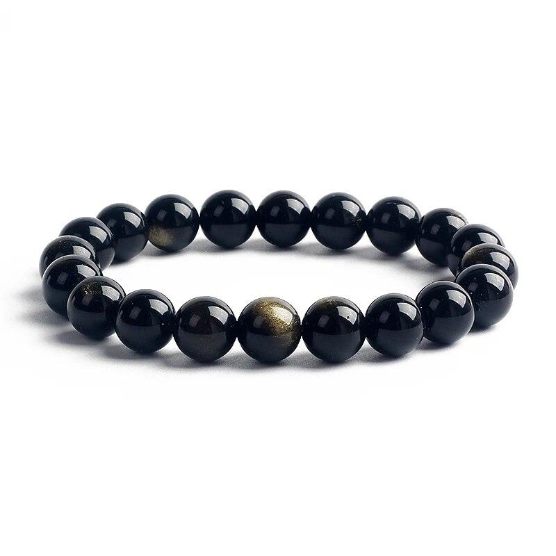 10MM Natural Stone Beads Bracelet Men 8MM Reiki Tiger Eye Agates Quartz Beaded Bracelets for Women Elastic Rope Handmade Jewelry