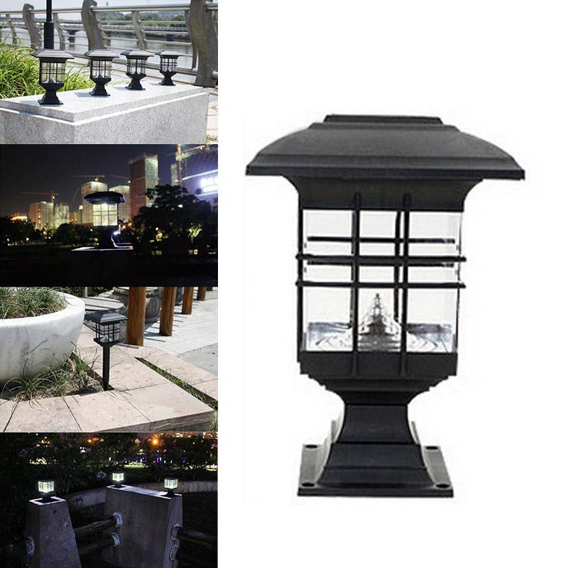 

Солнечный светильник на колонне светодиодный светильник на колпаке колонны водонепроницаемый декоративный настенный светильник для двора энергия без проводки WWO66