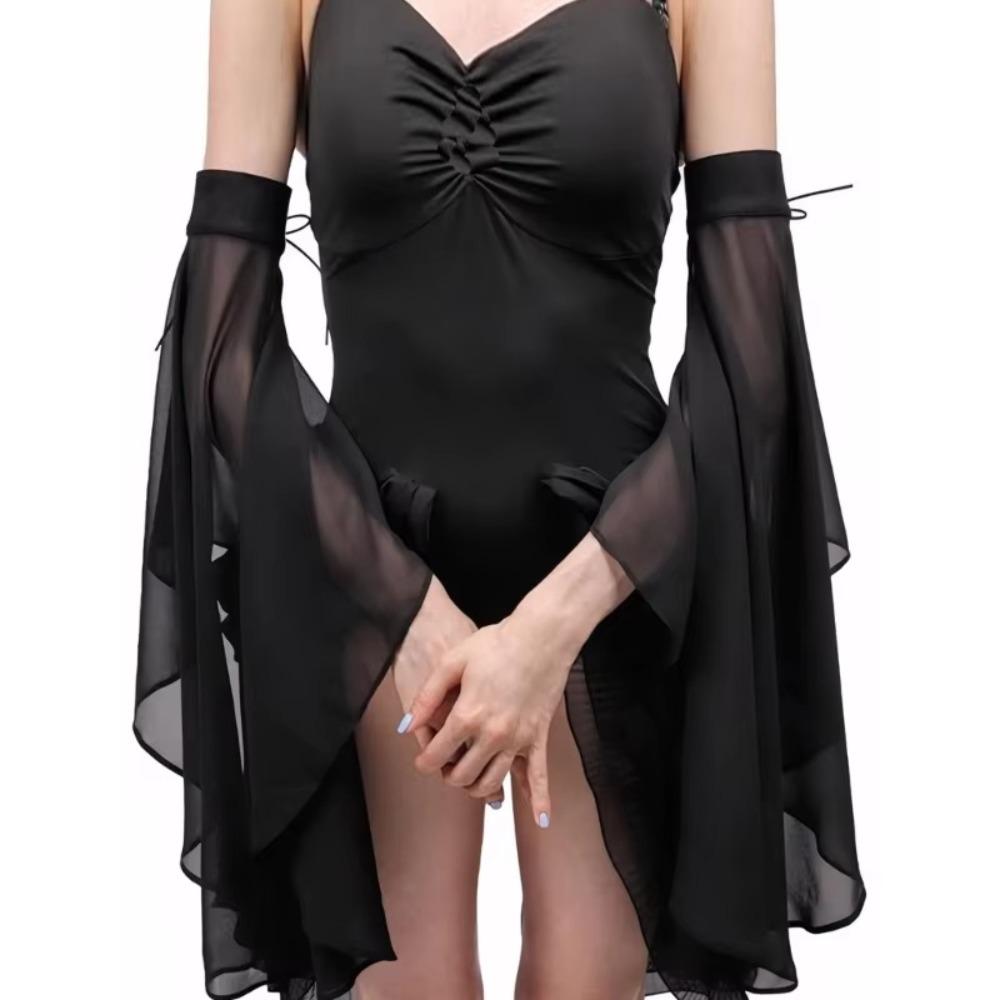 Long Tulle Chiffon Luxurious Gloves Long Arm Warmers Simple Detachable Sleeves  Costume
