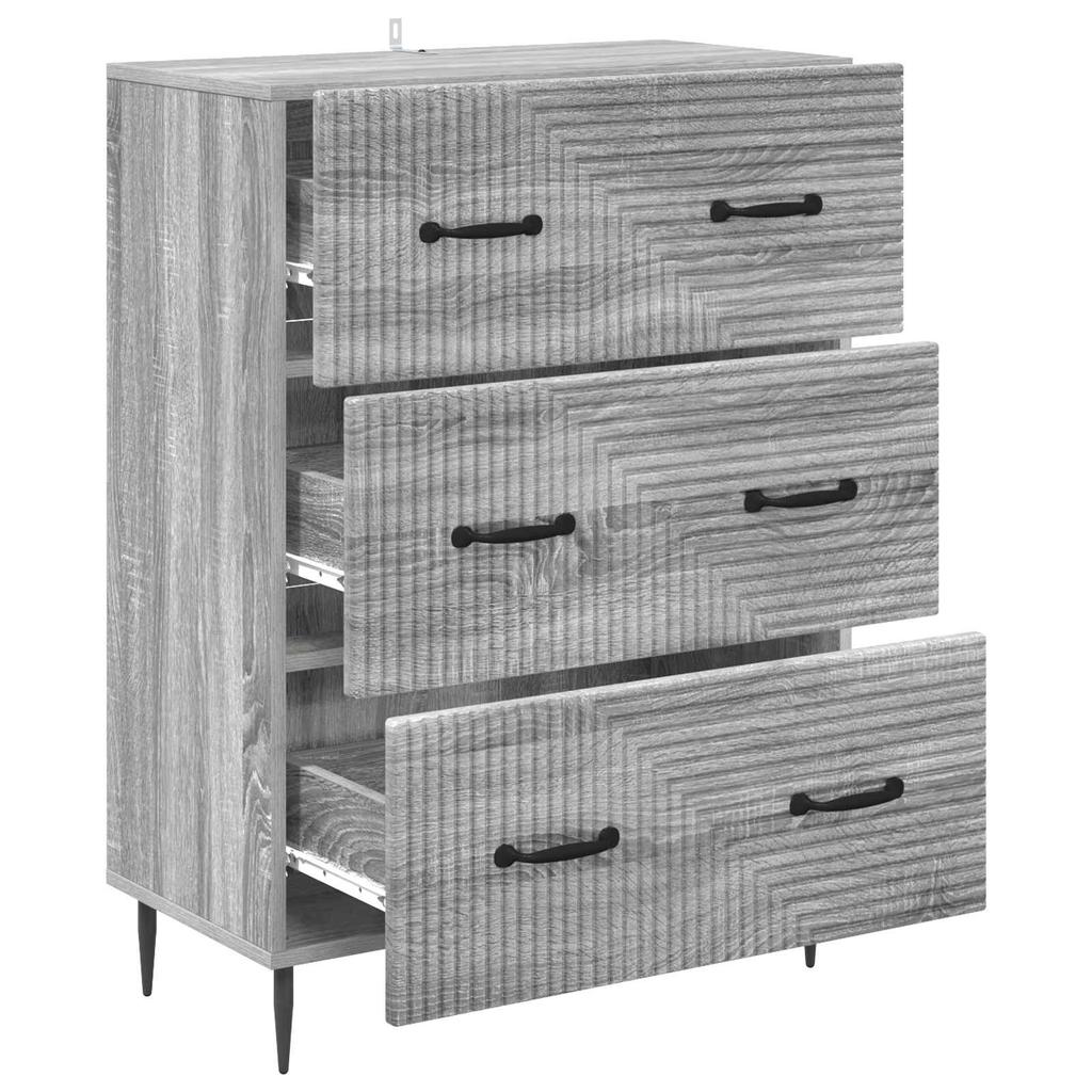 Drawer Cabinet Gray Sonoma 66 x 34.5 x 89.5 cm Particleboard