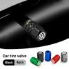 opq1 4PCS Metal Car Tire Valve Caps Stems Cover Decorate For VW GTI Polo Golf Passat Tiguan Arteon Touareg Taigo Caddy Jetta Beetle S