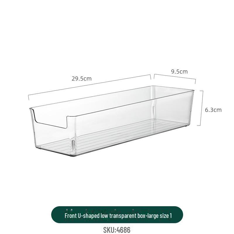 Desktop Transparent Storage Box for Sundries, Cosmetics, Stationery, Tableware with Mirror Cabinet