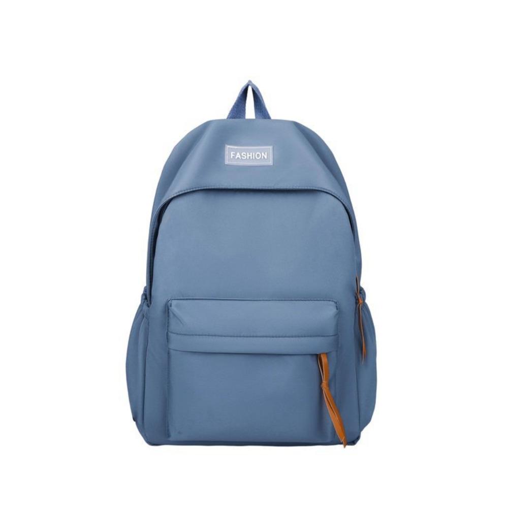 School bag backpack solid color versatile primary and secondary school student bag can be printed college style women's backpack
