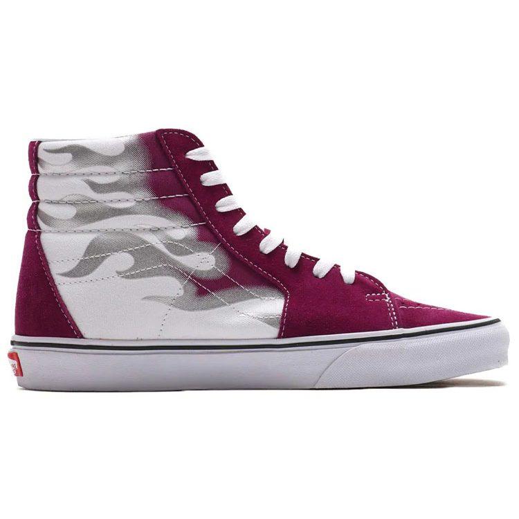 Vans Unisex Sk8 Hi Flame Sneakers Purple/White VN0A4U3CXEZ