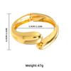 Exquisite Teardrop Open Cuff Bracelet Exaggerated Water Doplet Shaped Bangle Fashionable Wristwear for Casual and Formal