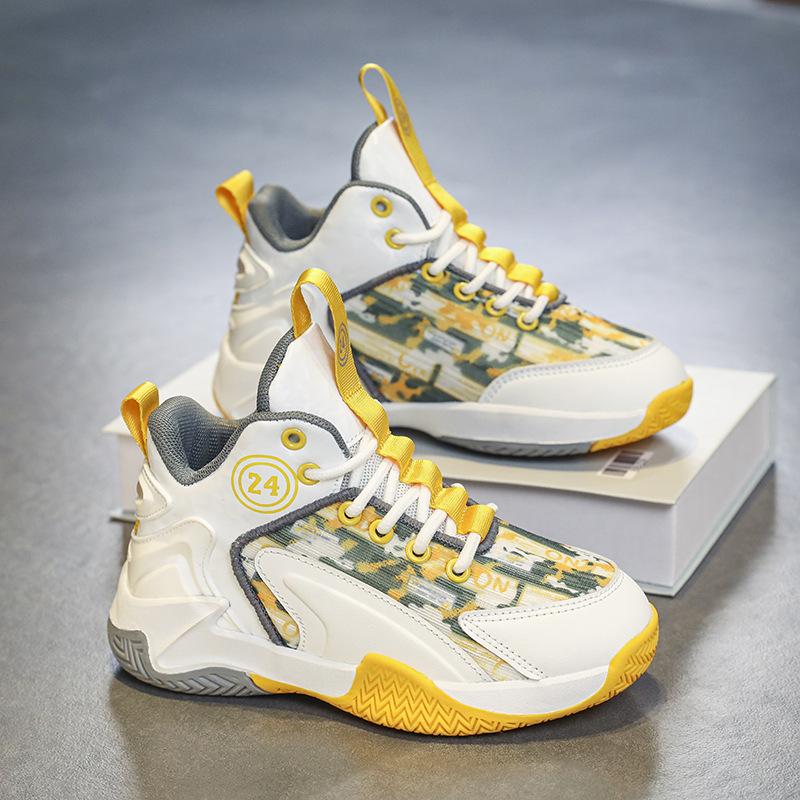 Children's sports shoes spring and autumn new middle school children and primary school students mesh breathable non-slip training actual boys basketb