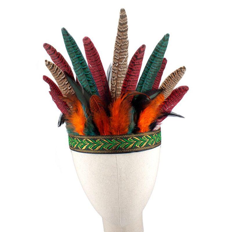 

Dy Tribe Crown Personalized Photography Props Feather Headwear A Ribbon Children (49-54cm Head Circumference)