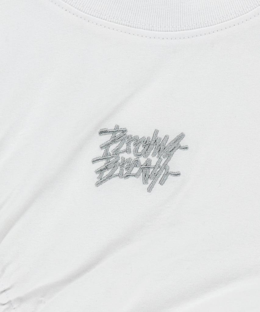 BROWNBREATH W Shirring Point Raglan Tee - White