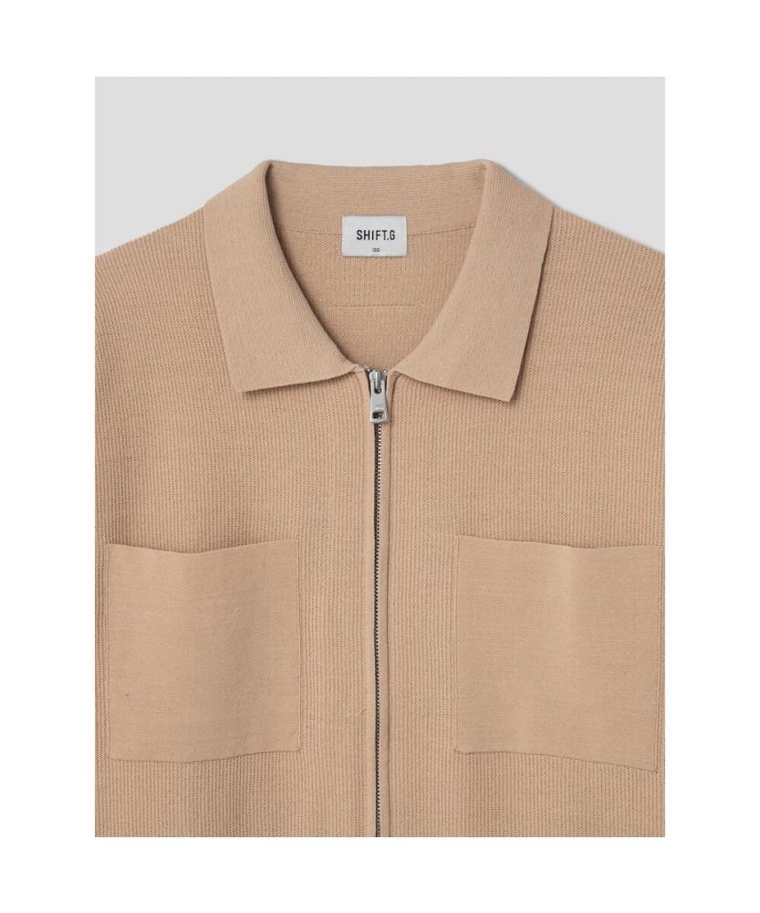 Shift.G Zipup Cardigan Beige