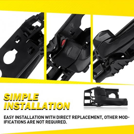 LH Interior Door Handle Black Fit 05-10 Kia Sportage 826101F000WK Driver Side EV