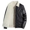 Men's Thick Leather Fur-Lined Motorcycle Jacket - Autumn/Winter Collection