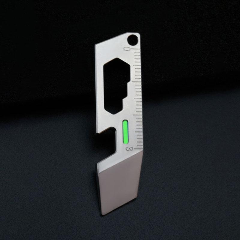 Mini Titanium Alloy Crowbar Keychain Pendant EDC Multi-function Open Delivery Gadget External Hex Wrench Bottle Opener Tool