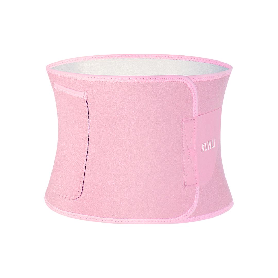 Sports Sweat Belt Silver Ion Coating for Waist Fat Reduction Abdominal Tightening Support Yoga Running Walking Housework M розовый